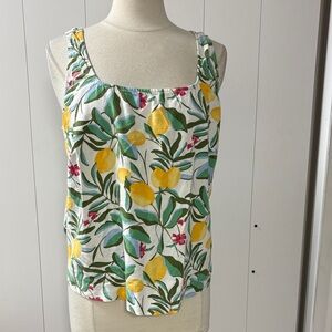 Ava & Viv Lemon Print linen Camisole